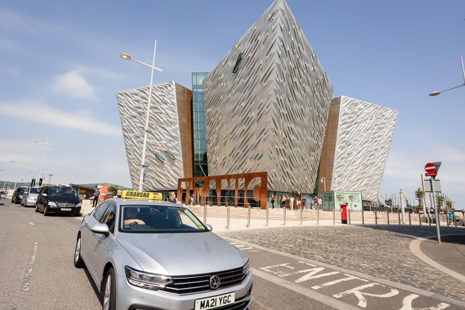 Gransha Taxis vehicle at Titanic Belfast