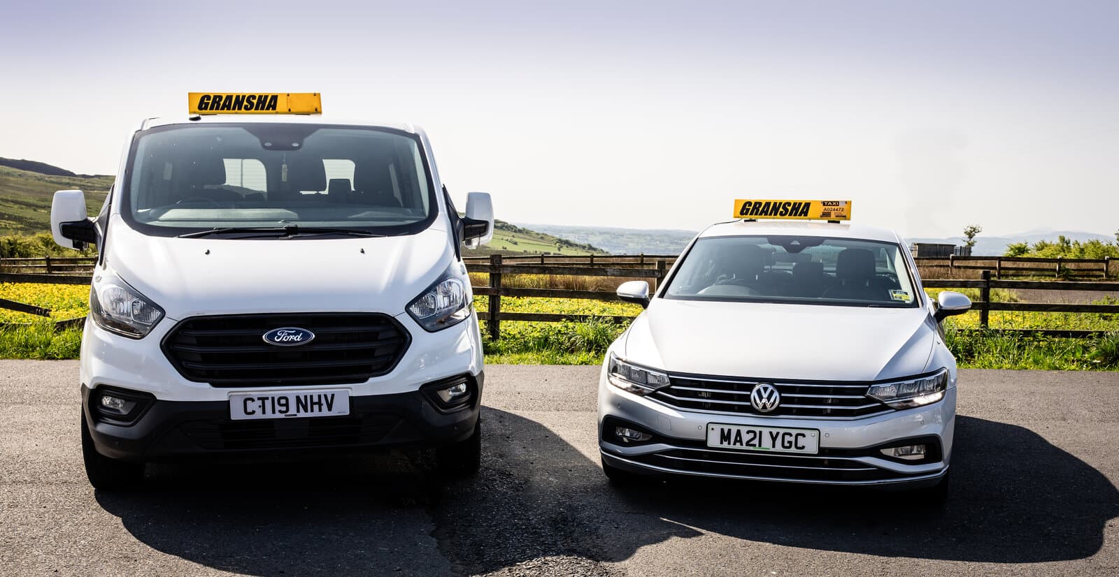 Gransha Taxis branded VW vehicle