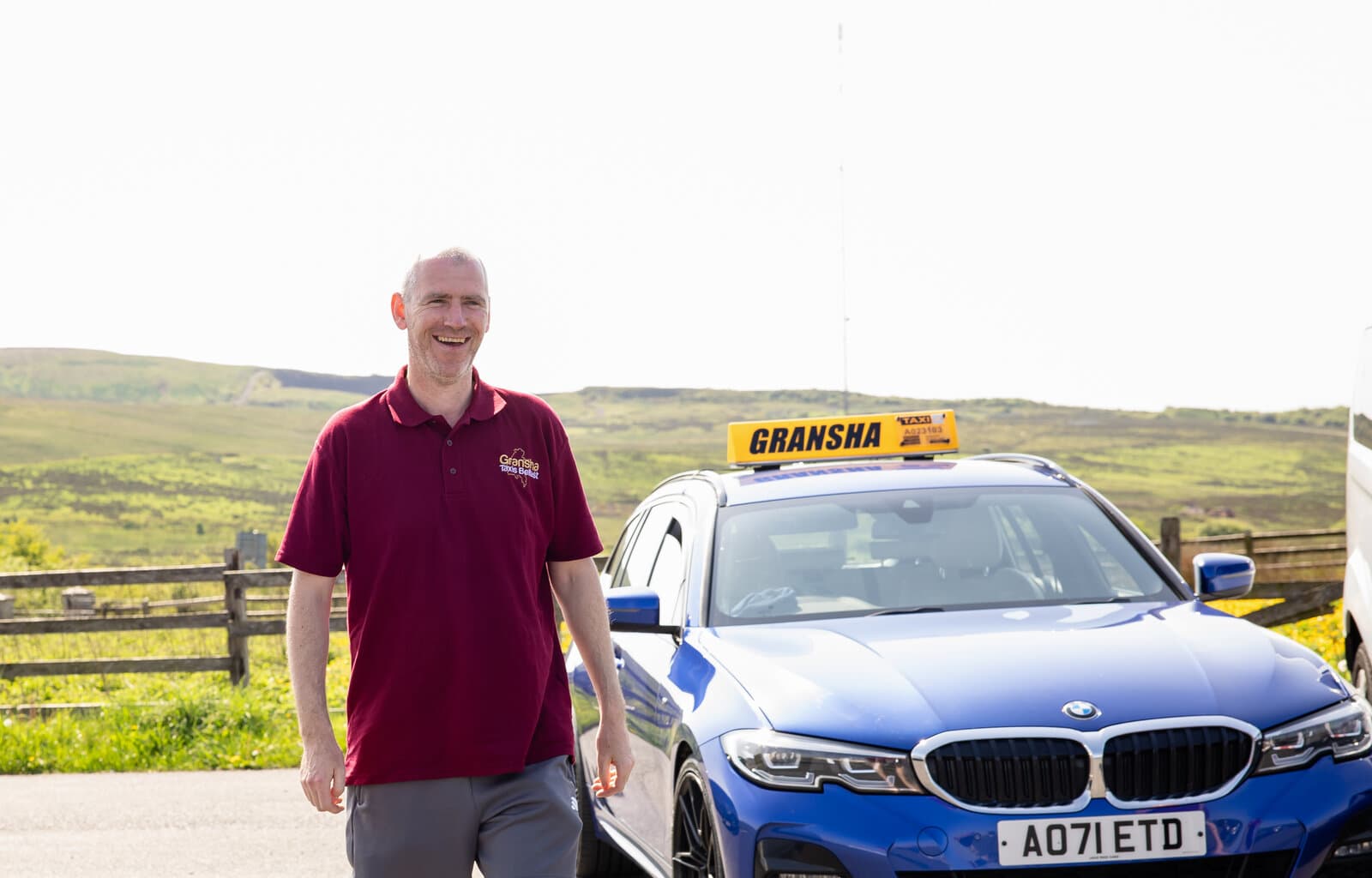 Gransha Taxis driver with BMW executive car