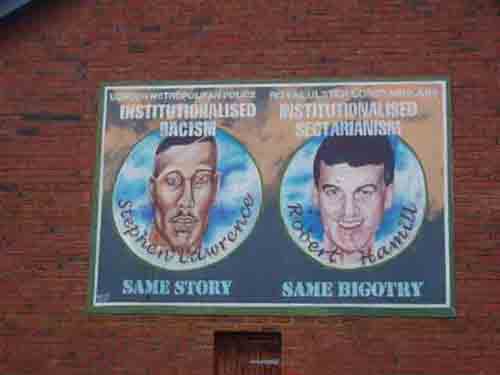 Institutionalised bigotry mural, Ardoyne