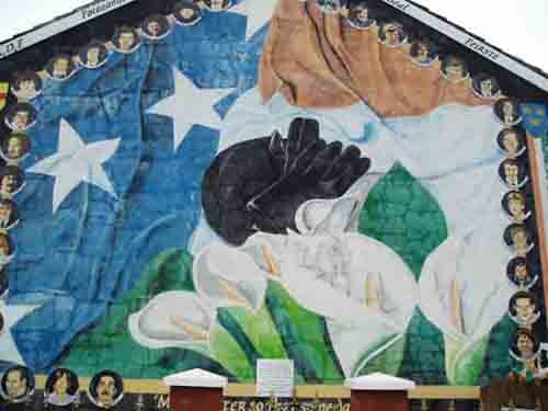 Ardoyne's dead volunteers memorial mural