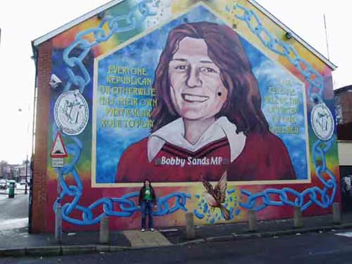 Bobby Sands mural on the Falls Road, Belfast