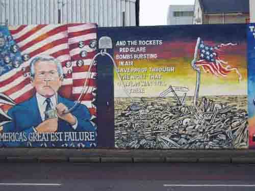 America's greatest failure mural, Falls Road