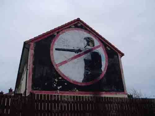 No plastic bullets mural, Whiterock