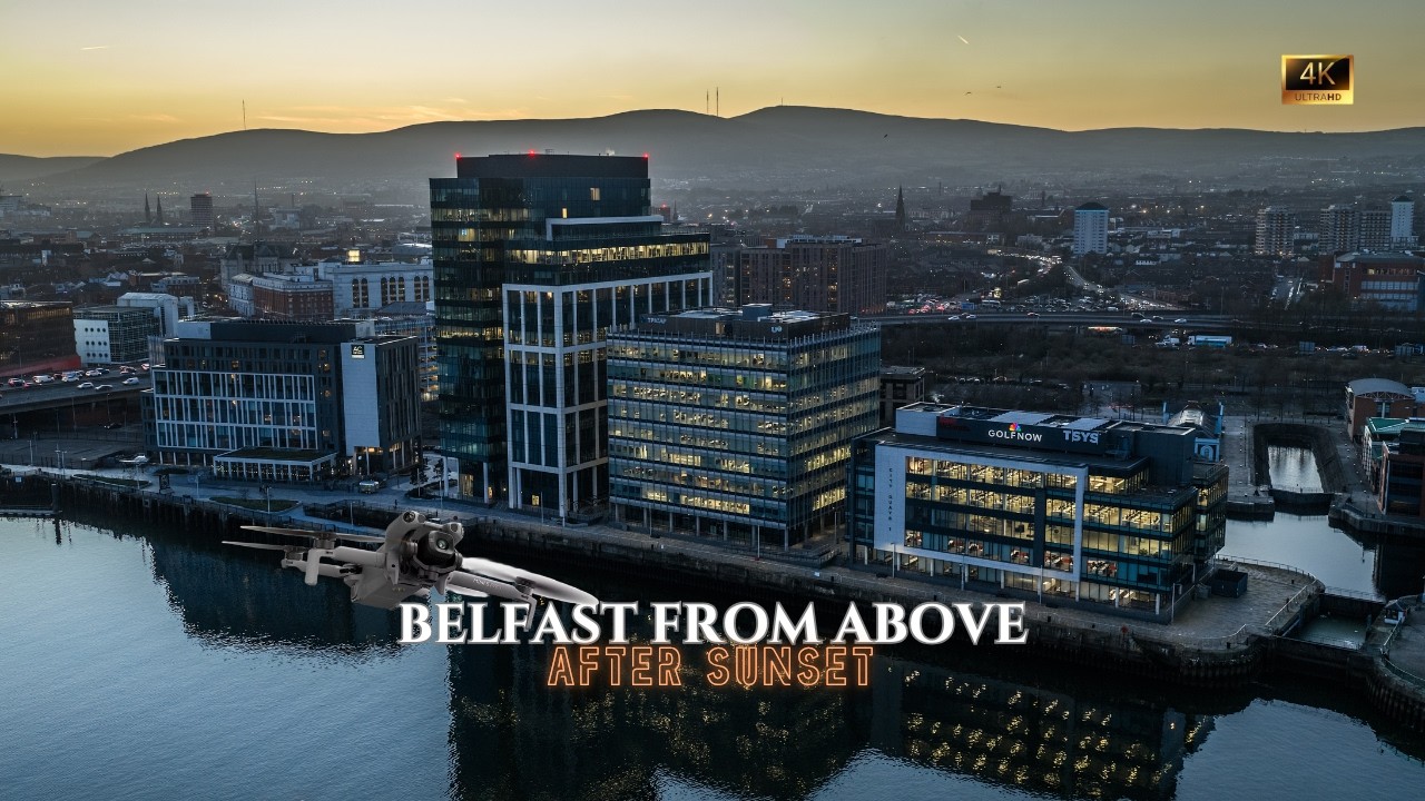 Belfast skyline at golden hour
